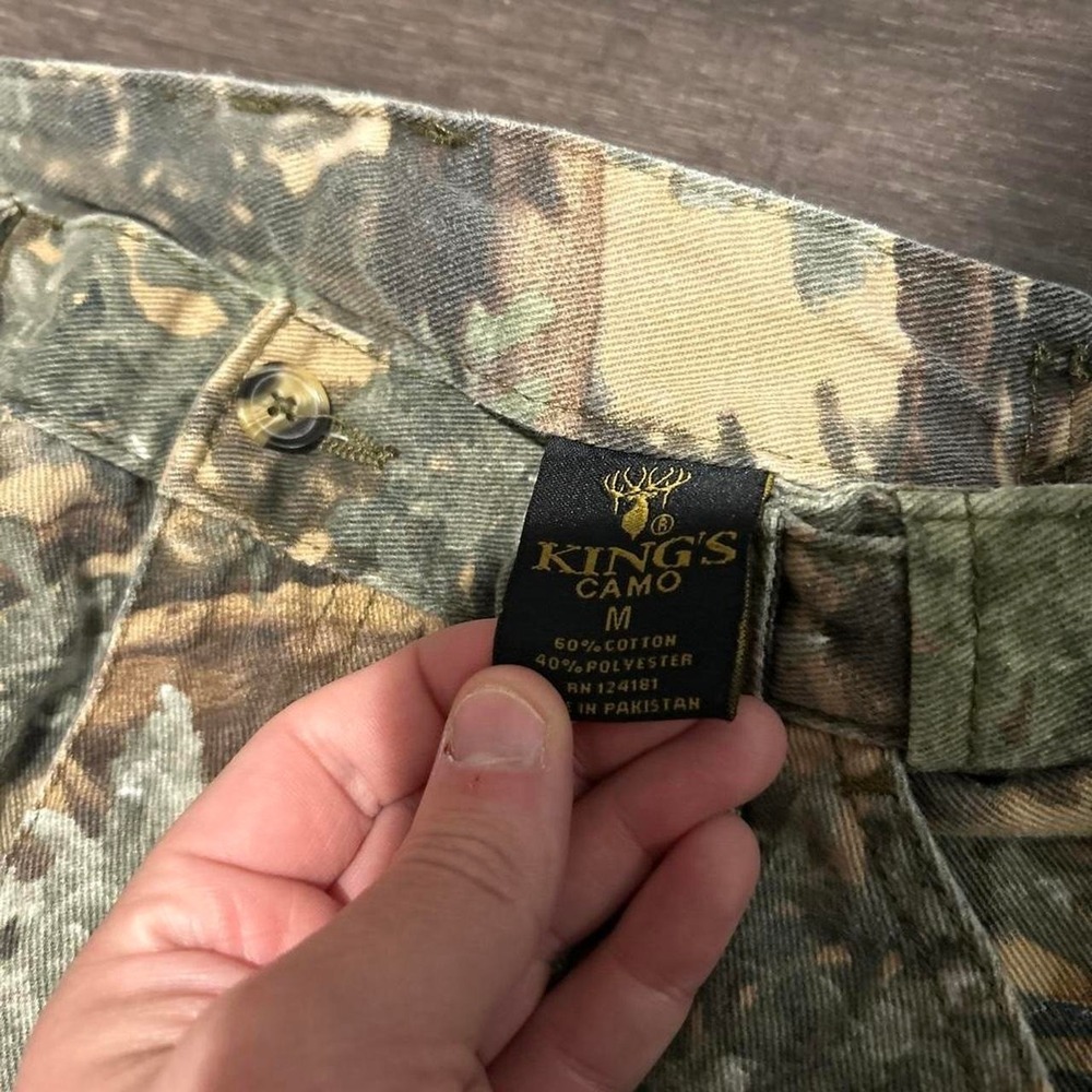 Vintage men's King's camo baggy hunting camo cargo pants Size M - Picture 3 of 5